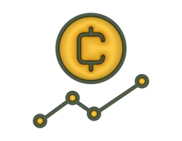 a 3d Cryptocurrency Coin on a transparent background png