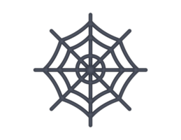 un 3d Víspera de Todos los Santos araña web en un transparente antecedentes png