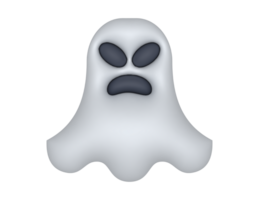 a 3d Halloween Ghost on a transparent background png