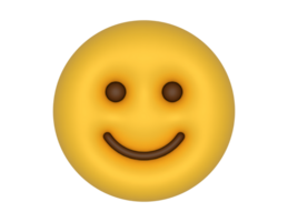 un 3d sonrisa emoji en un transparente antecedentes png