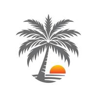 palm tree logo element, palm tree logo template, palm tree logo vector illustration