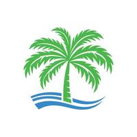 palm tree logo element, palm tree logo template, palm tree logo vector illustration