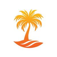 palm tree logo element, palm tree logo template, palm tree logo vector illustration