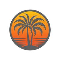 palm tree logo element, palm tree logo template, palm tree logo vector illustration