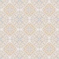 Abstract seamless turkish pattern with ornaments in retro colors. Silk scarf from mandalas. Vector Background for ceramic tile, wallpaper, linoleum, textile, rug, web page.