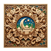 ai generiert islamisch Symbol und Logo Darstellen das festlich Geist von islamisch Veranstaltung und Feier png