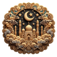 AI generated islamic symbol and logo representing the festive spirit of islamic event and celebration png