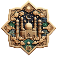 AI generated islamic symbol and logo representing the festive spirit of islamic event and celebration png