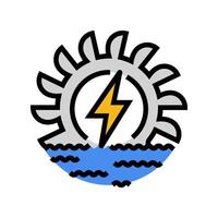 hydroelectric power color icon vector illustration