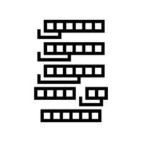 insertion sort algorithm line icon vector illustration