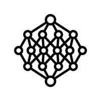 apriori algorithm line icon vector illustration