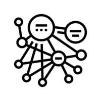 pagerank algorithm line icon vector illustration