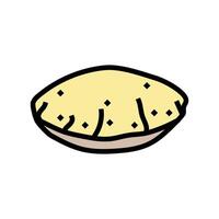 roti bread indian cuisine color icon vector illustration