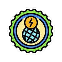 sustainable power hydroelectric color icon vector illustration