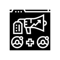 affiliate marketing glyph icon vector illustration