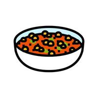 chana masala indian cuisine color icon vector illustration