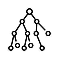 binary search algorithm line icon vector illustration