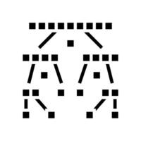ordenación rápida algoritmo glifo icono vector ilustración
