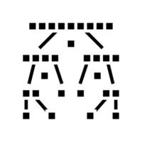 quicksort algorithm glyph icon vector illustration