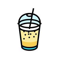 milkshake fast food color icon vector illustration