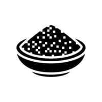 garam condimento indio cocina glifo icono vector ilustración