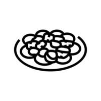 pulpo la gallega spanish cuisine line icon vector illustration