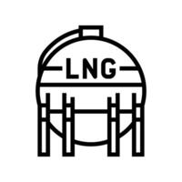 licuado natural gas lng línea icono vector ilustración