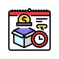 subscription box business color icon vector illustration