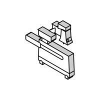 hamburger presses isometric icon vector illustration