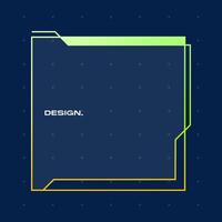 Futuristic square gradient background. Pop up window vector illustration.