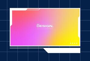 Futuristic pop up interface illustration. Video overlay element. vector