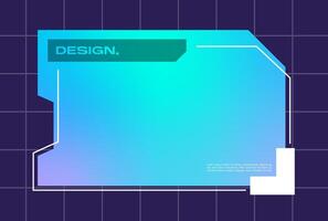 Futuristic pop up interface illustration. Video overlay element. vector