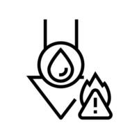 crisis oil industry line icon vector illustration