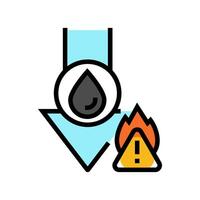 crisis oil industry color icon vector illustration