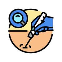 biopsy surgery doctor color icon vector illustration