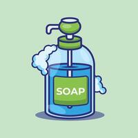 cartoon vector illustration of liquid soap.