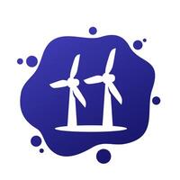 wind turbines icon, wind mill vector