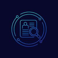 KYC icon, know your customer, linear vector