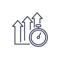 improve time icon, line vector