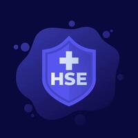 hse icono, salud, seguridad, ambiente vector diseño