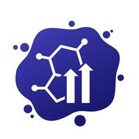 hormonal boost icon, increase hormone levels vector