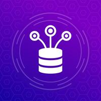 data sources icon for web vector