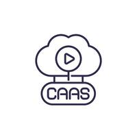 CaaS, content as a service line icon vector