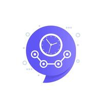 time tracking icon for web vector