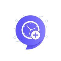 overtime icon, working over time vector