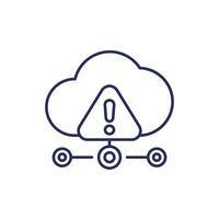 error in a cloud line icon vector