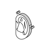 industrial piercing earring isometric icon vector illustration