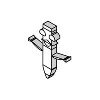 student pen character isometric icon vector illustration