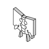 cute book character isometric icon vector illustration