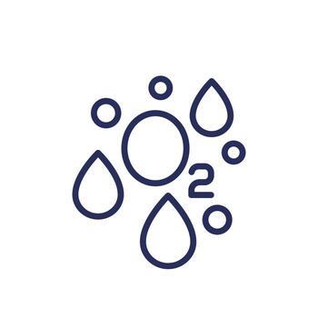 oxygen saturation, O2 level in blood line icon vector